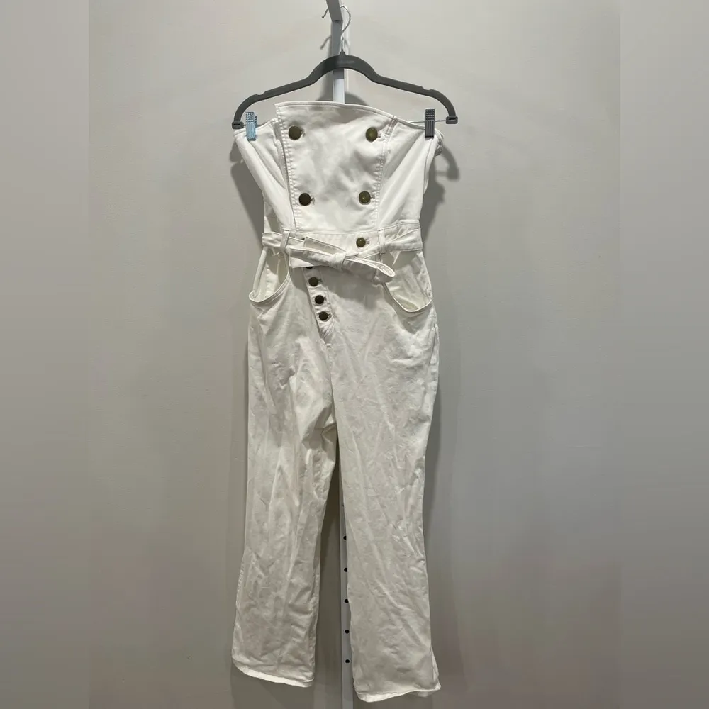 Marissa‎ Webb X RTR Strapless Jumpsuit Size 10 White - Image 3
