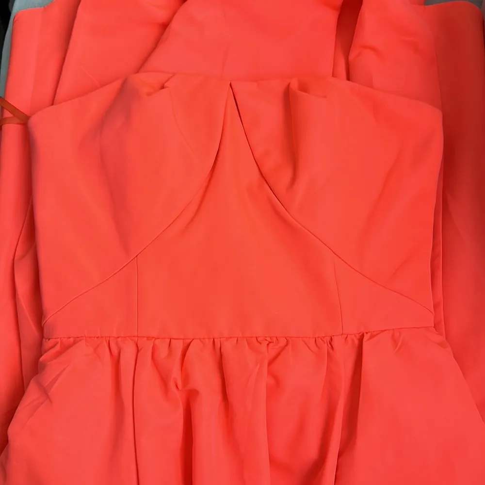 NWT Ted Baker Verity Strapless High Low Hem Neon Dress - Image 5