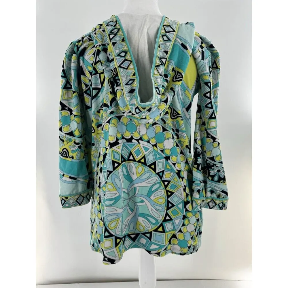 Emilio Pucci Dress Size 8 42 Terrycloth Beach Resort Hooded Swim Cover Up - Image 8