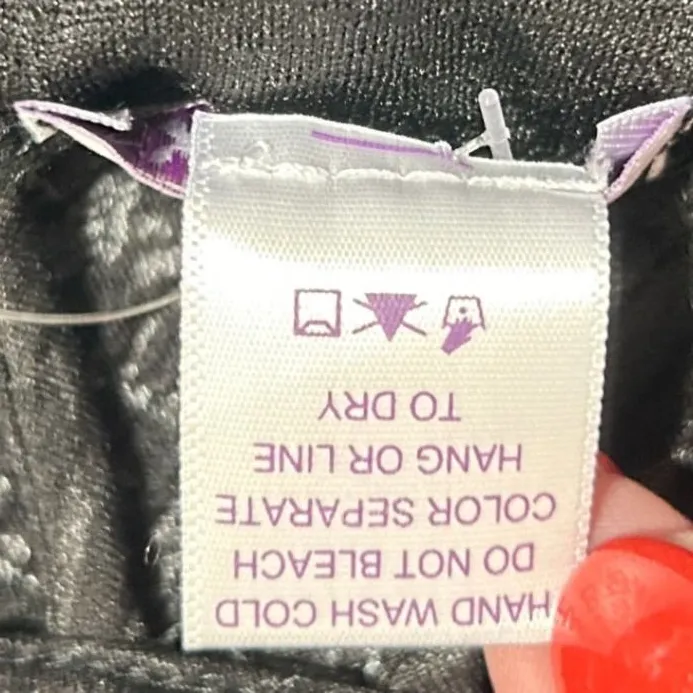 Y2K Wet Seal‎ Plus Dress 2X Black Babydoll Cage Neck Textured Floral Going Out - Image 7