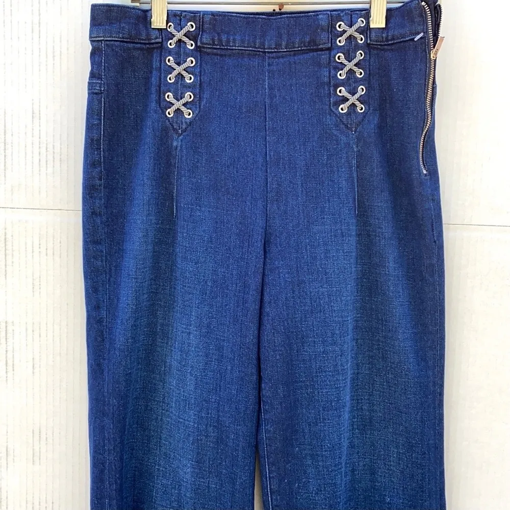 J Brand Womens Size 30 Joan Sailor High Rise Cropped blue Jeans denim - Image 3