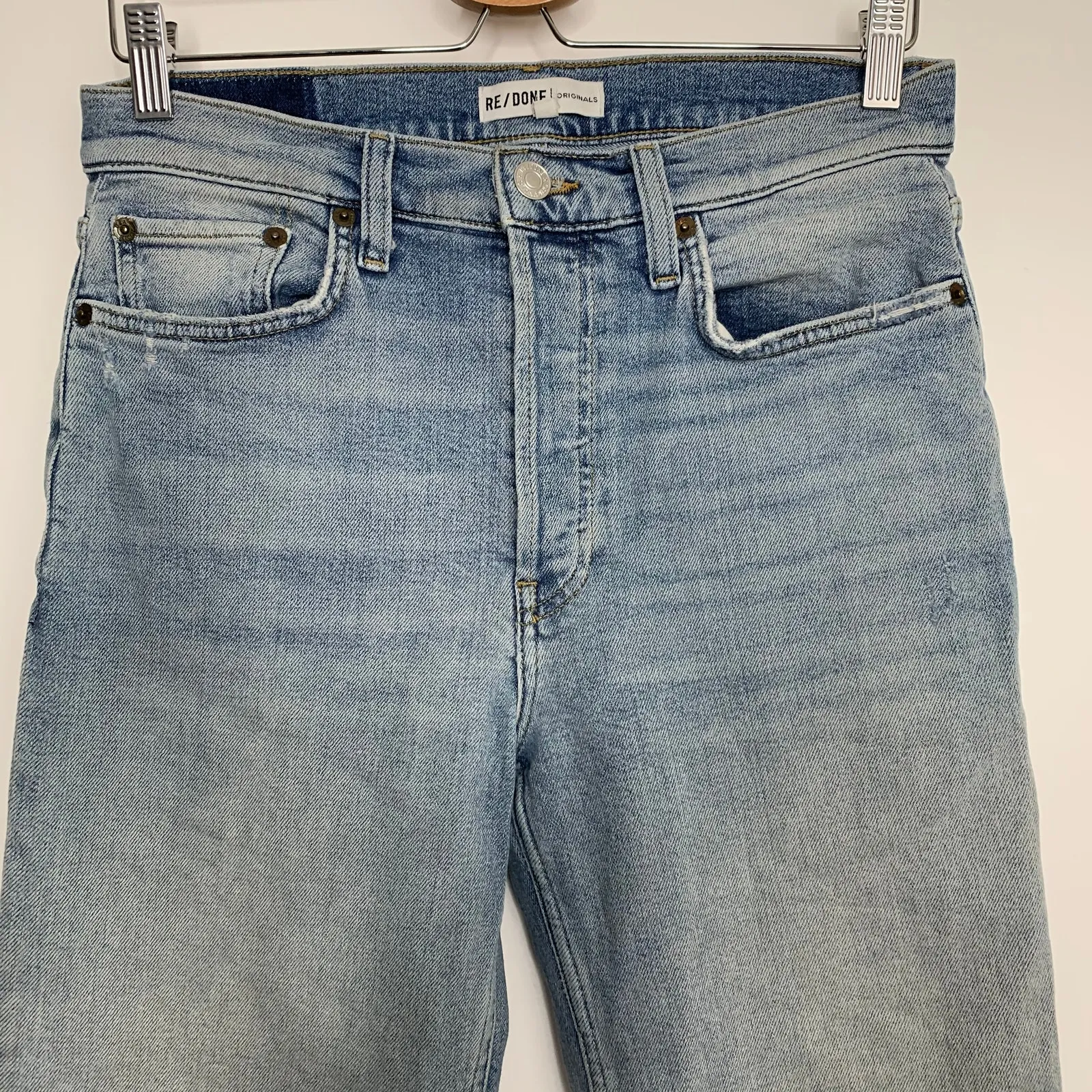 RE/DONE Originals High-rise Stove Pipe Jeans In Livedilight Womes Size 28 - Image 10
