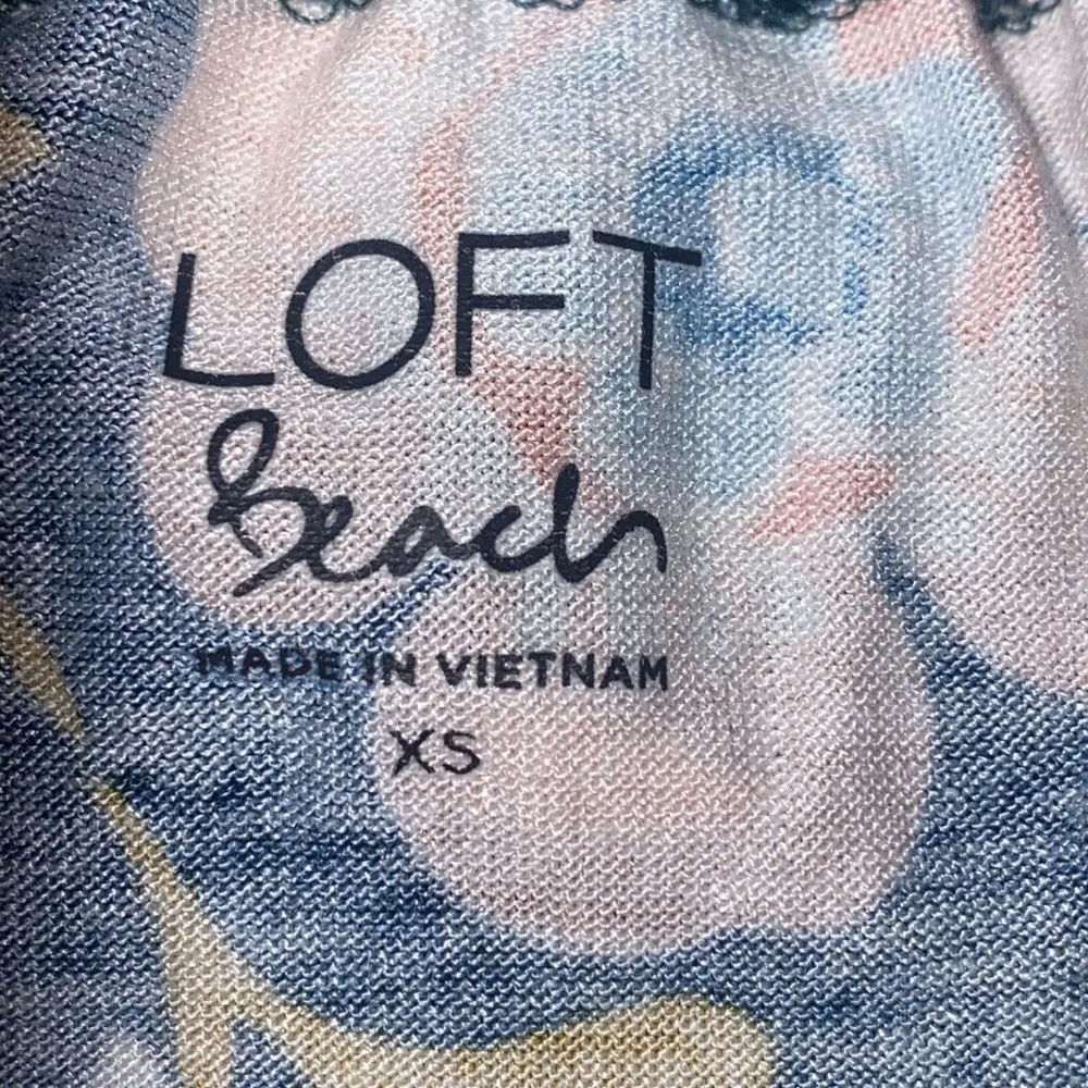 XS LOFT Beach Wear Soft floral halter jumpsuit Tropical - Image 5