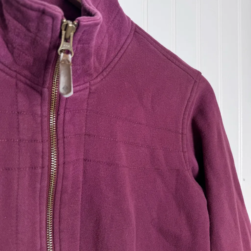 Columbia Benton Springs Purple Full Zip Fleece Sweater Jacket Women’s Size Small - Image 3