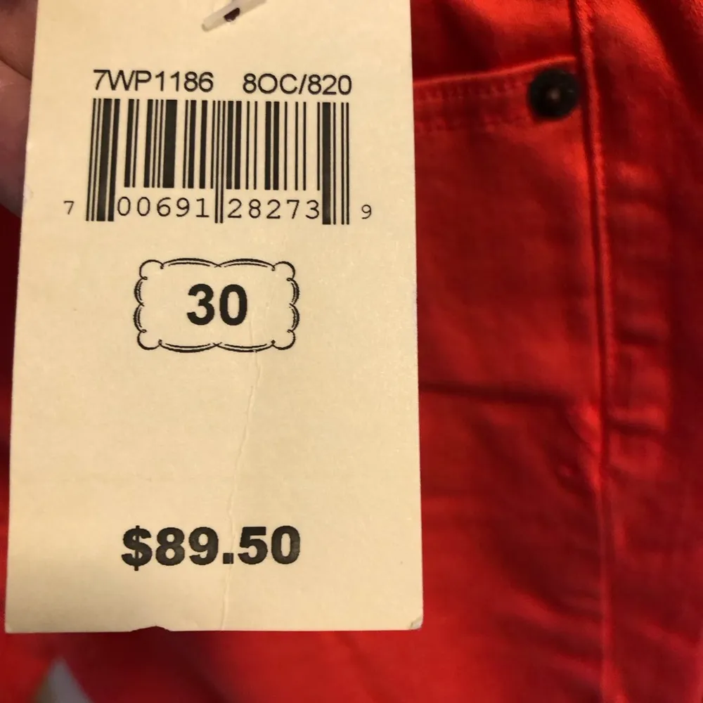 NEW Lucky Brand Jeans Zoe Straight Crop Womens 10/30 Orange Low Rise Straight - Image 6