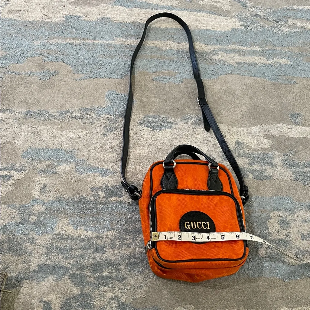 GUCCI GG Nylon Monogram Off The Grid Shoulder Crossbody Bag Orange - Image 13
