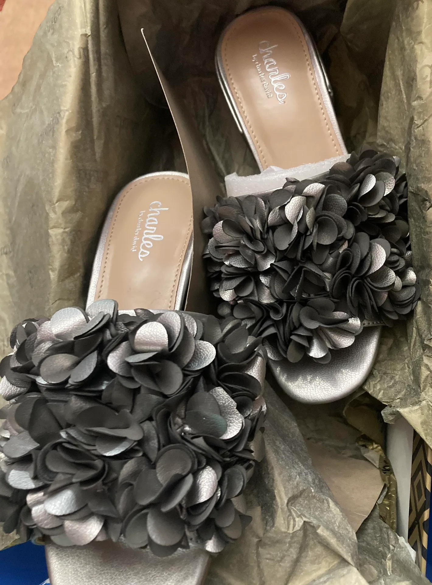 Charles David  Womens Victorious Silver Heels Size 5M - Image 2