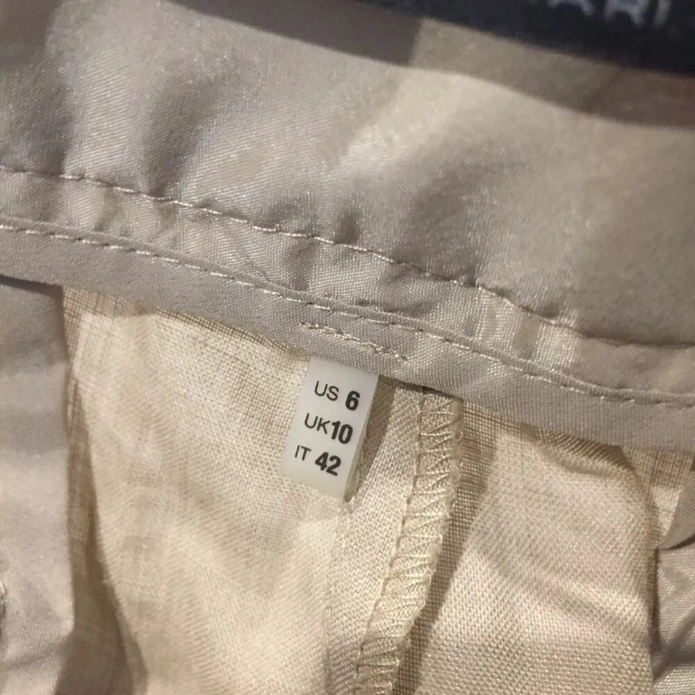 Elie Tahari Wide Leg Dress Pants with Belt Sz 6 Neutral Pants - Image 6