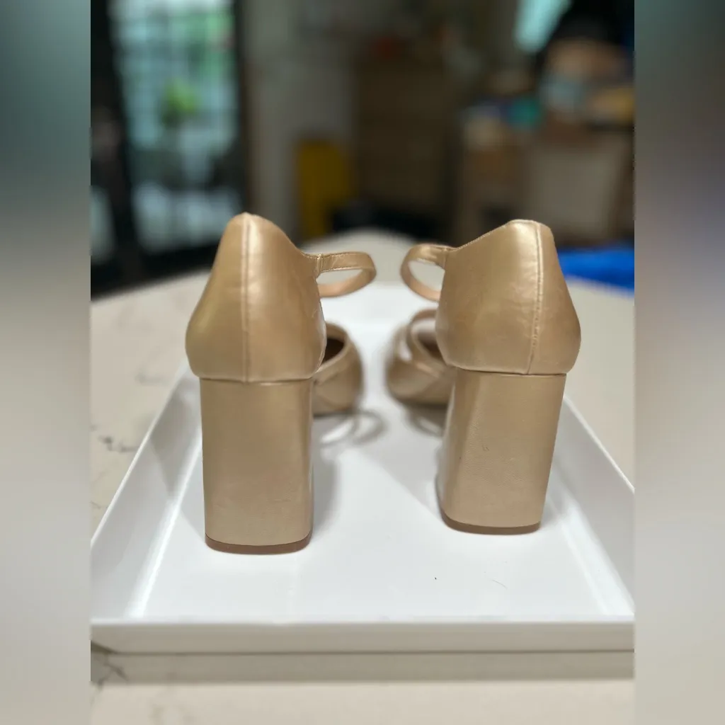 NEW Gold Journee Isadorah Mary Jane Pumps Shoes 8.5 $100 - Image 9