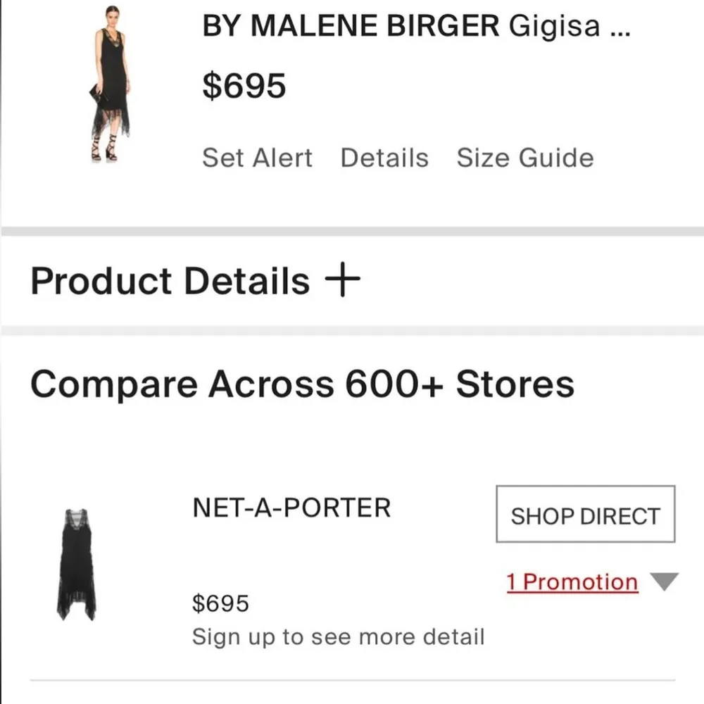 Malene Birger Black Lace Dress Size M - Image 3