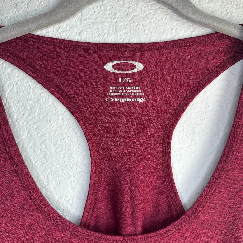 Oakley ❤️ Hydrolix Red Marled Racerback Tank Top - Image 2