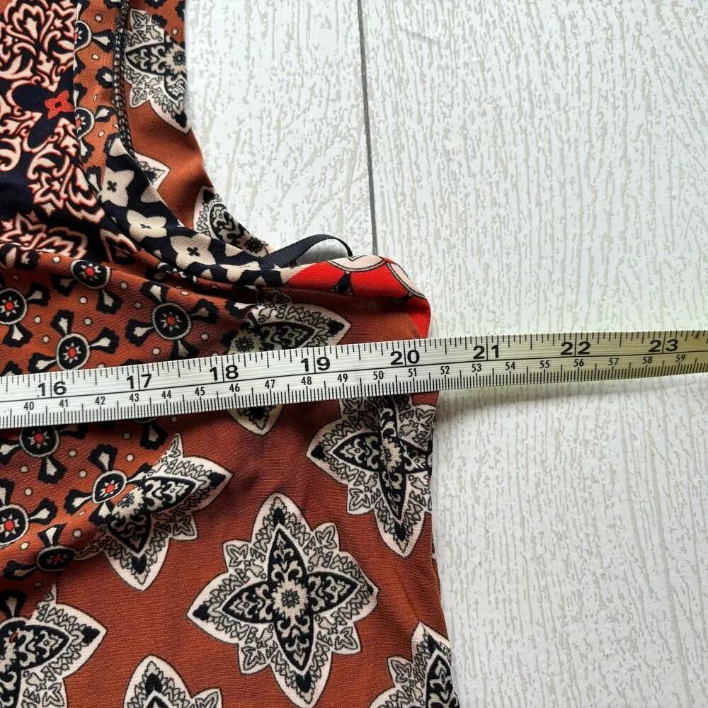 Tommy Hilfiger Multicolor Multipattern  Patchwork Blouse Size XL - Image 5