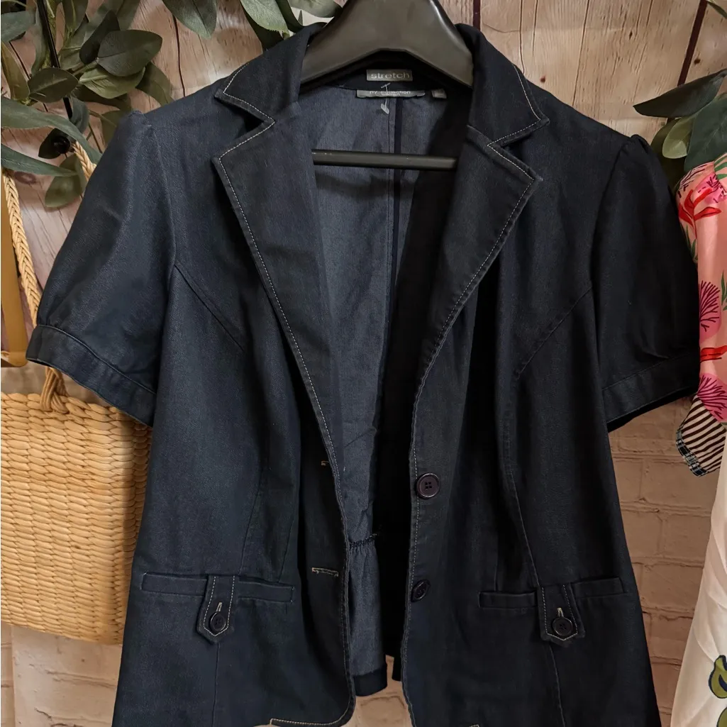 Bundle 2XL Jones New York Black Layered Blazer and Floral Top - Image 2