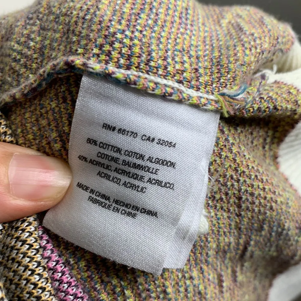 Anthropologie animal paisley zebra peacock open sweater cardigan size small boho - Image 5