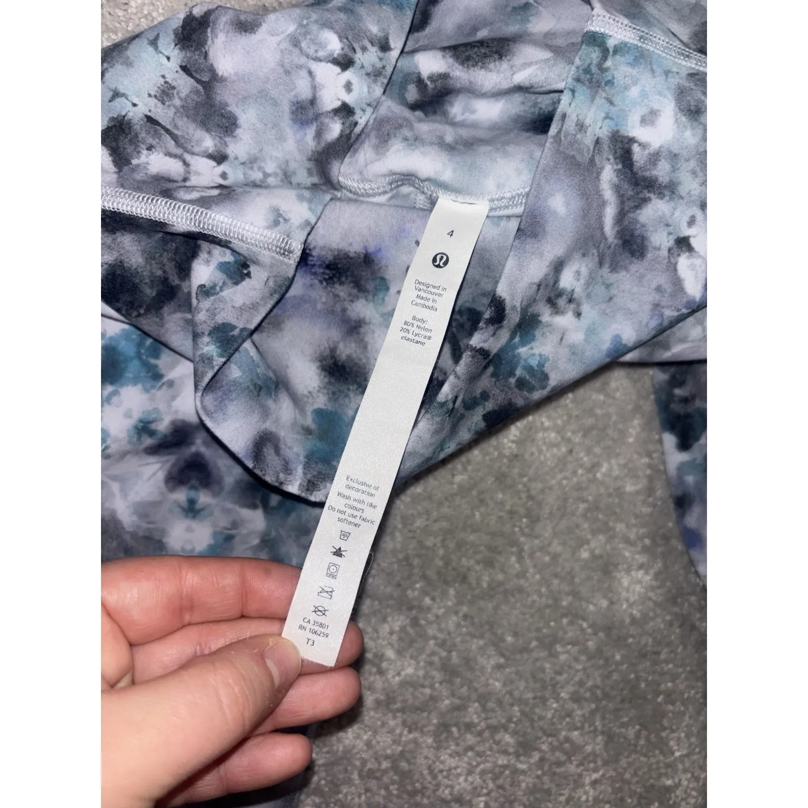 Lululemon Align Pant 28" Kaleidofloral Multi Size 4 High Waist Athleisure Blue - Image 3