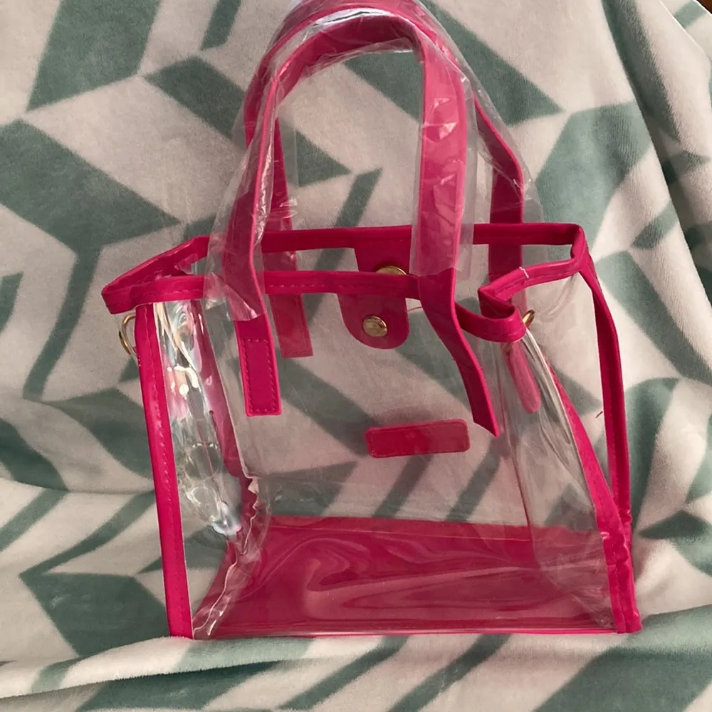 Ms. Huixibag Crossbody See Through Bag. 8 1/2 in L x 7 in W x 7 in D - Image 3