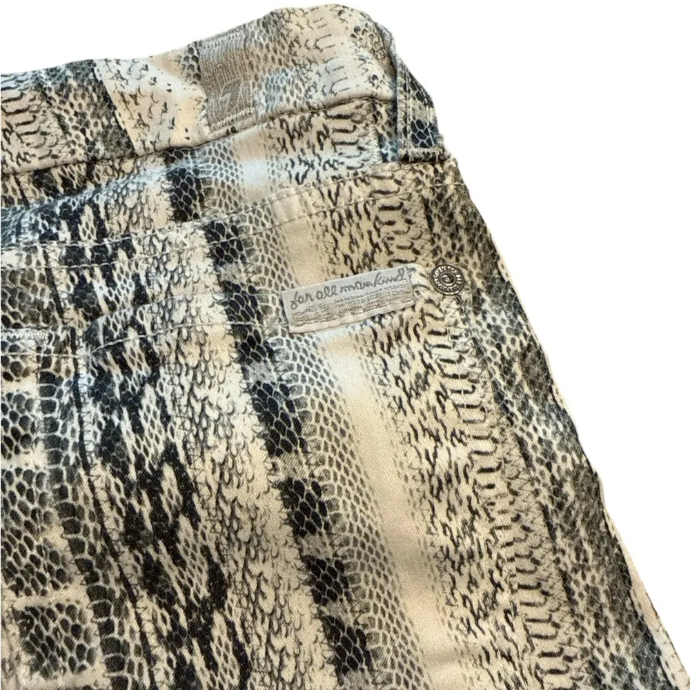 7 For All Mankind
Ankle Skinny Jeans in Black White Reptile - Image 6