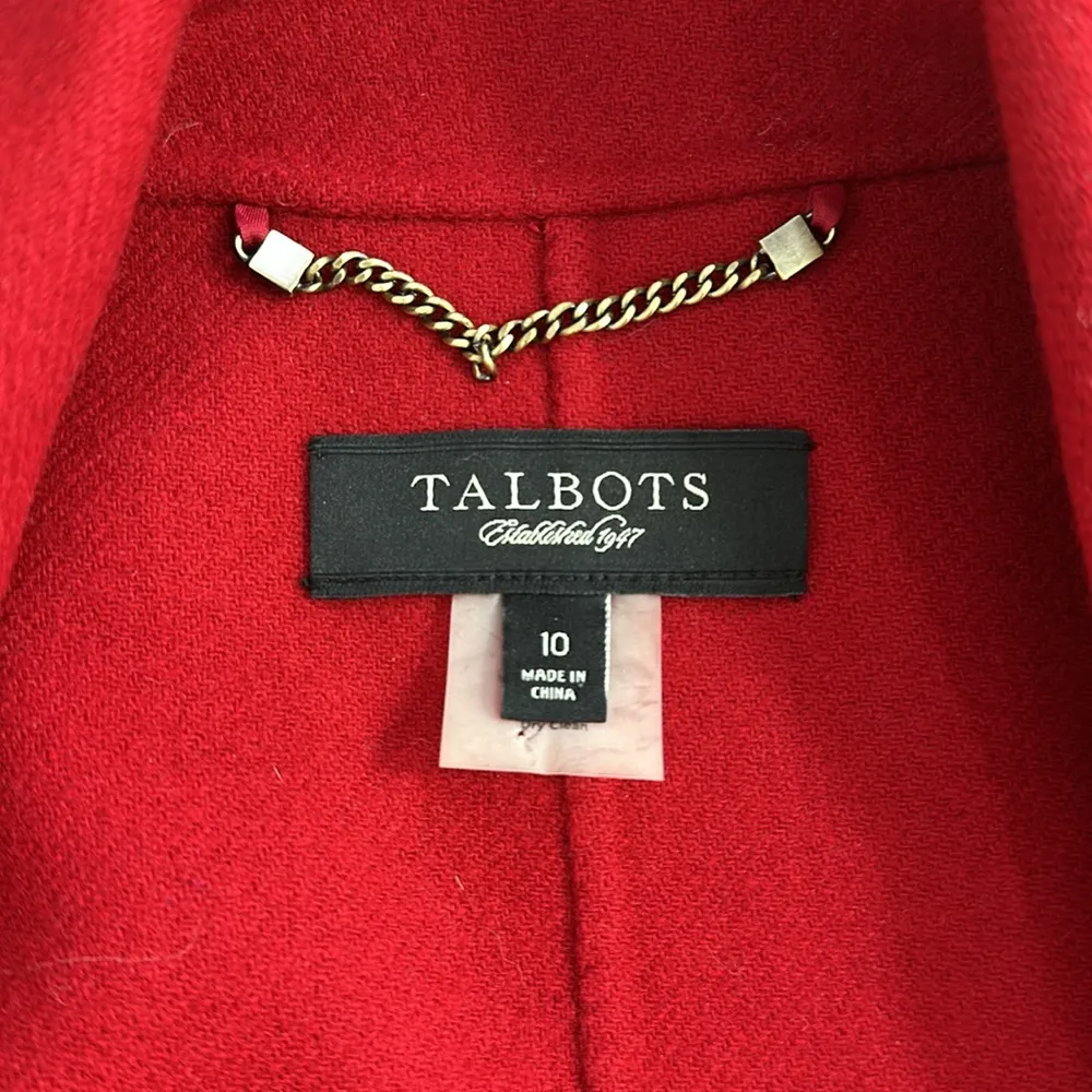 Talbots Double Face Wing Collar Wool Blazer - Image 4