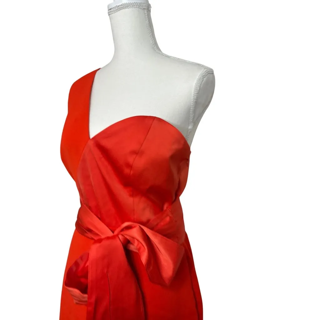 NBD Jasper Mini Dress in Red Orange Large New Womens One Shoulder Cocktail - Image 5