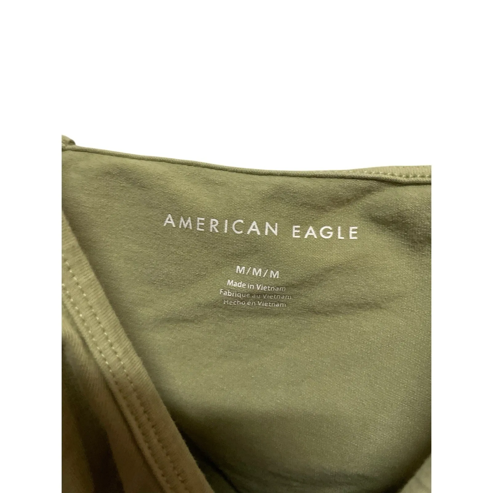 American Eagle Tank Tops Set M/L Olive & Rust Spaghetti Strap Crop - Image 4