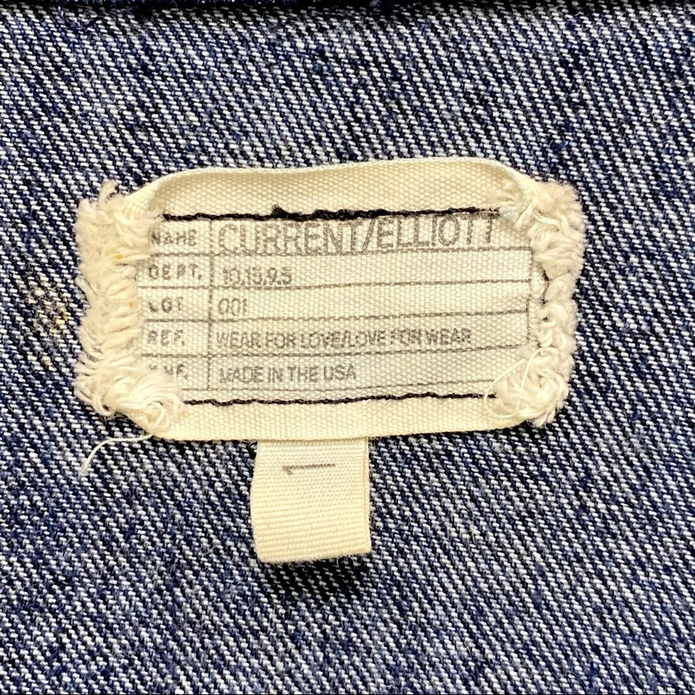 Current/Elliott The Snap Trucker Denim Jean Jacket Size S - Image 8