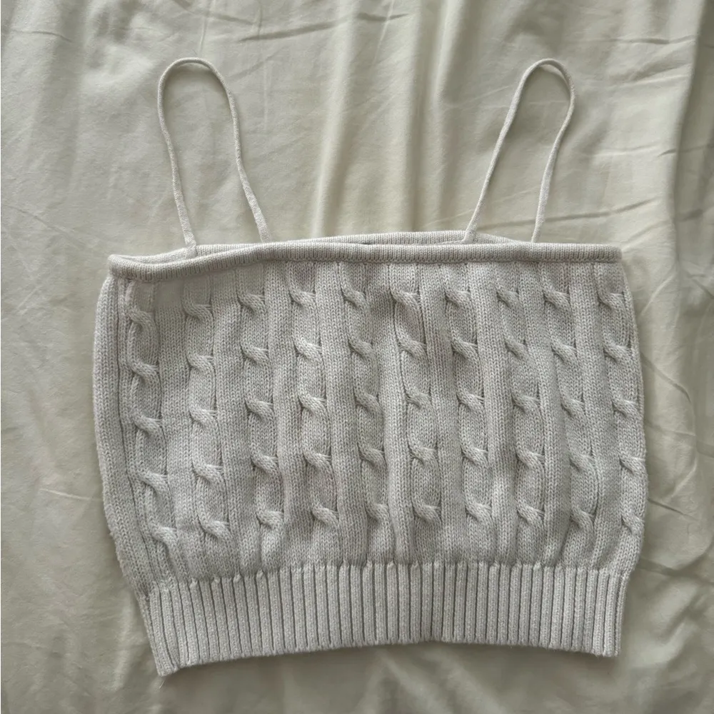 brandy melville beige knit cambria tank top - Image 2