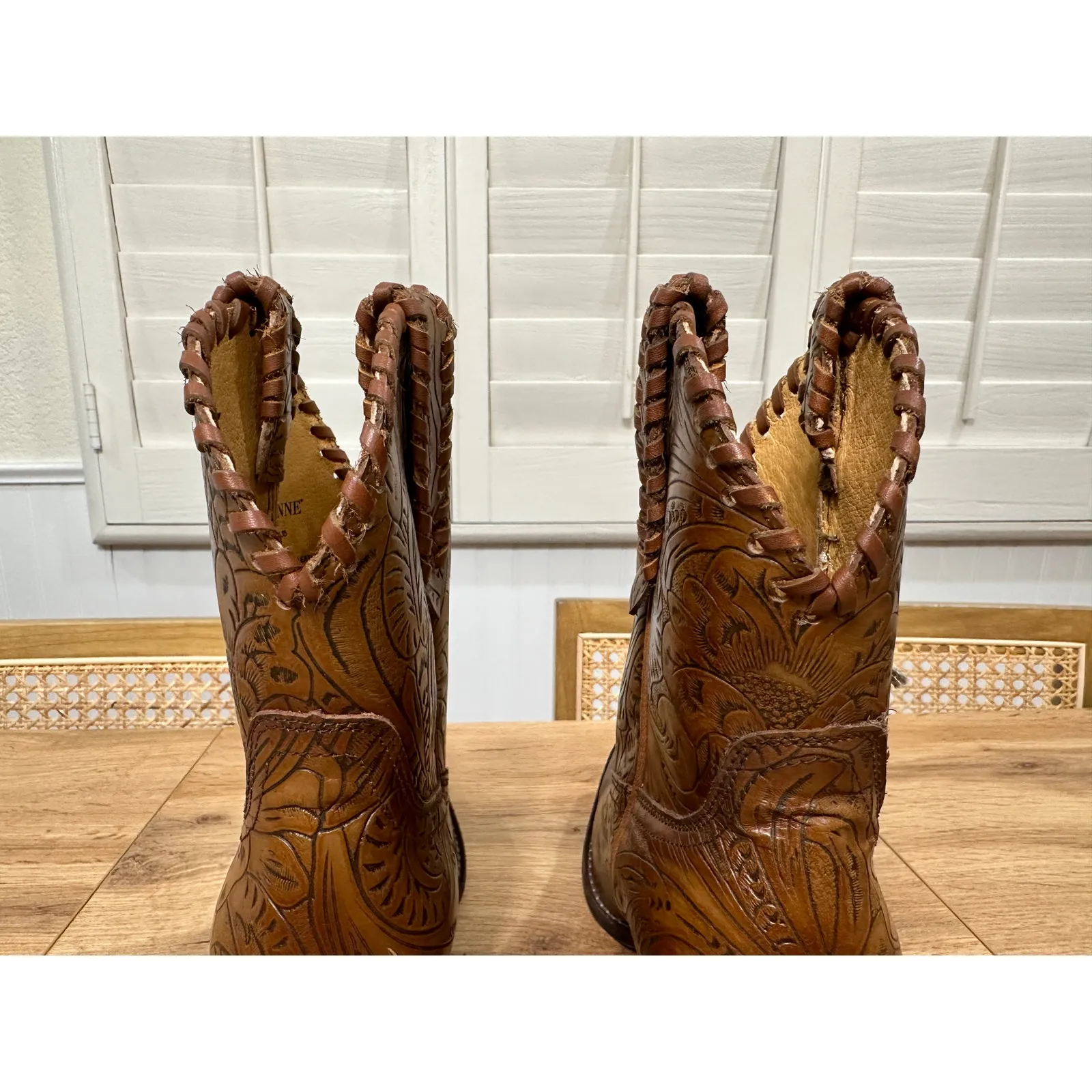 Shyanne Tabita Western Fashion Booties Brown Leather Snip Toe Size 8.5 NWOB - Image 12