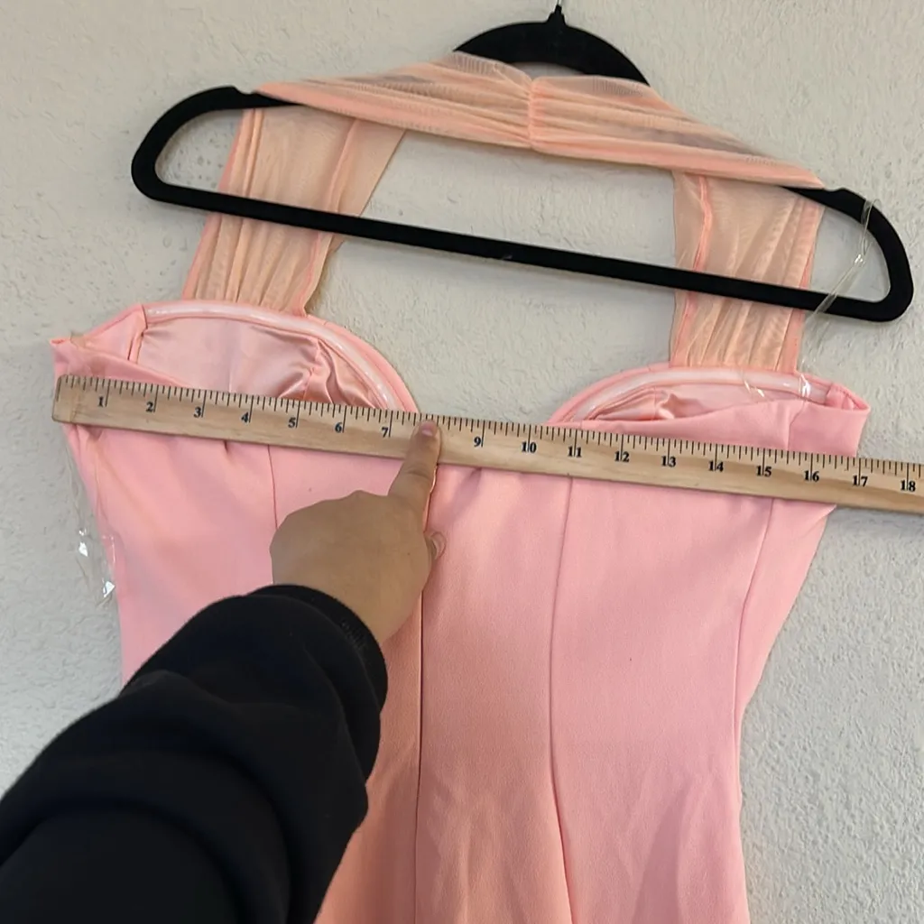 House of CB M D-DD Gianina Sorbet Crepe Halter Maxi‎ Dress NWOT - Image 14