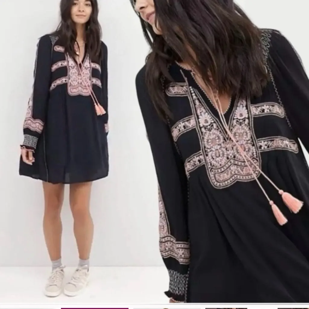 Free People Wind Willow Embroidered Tunic Dress - Image 8