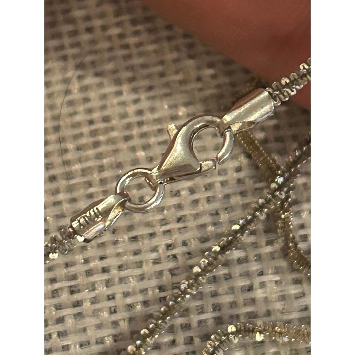 24 inch z114 necklace 925 sterling silver Italy Gray - Image 9