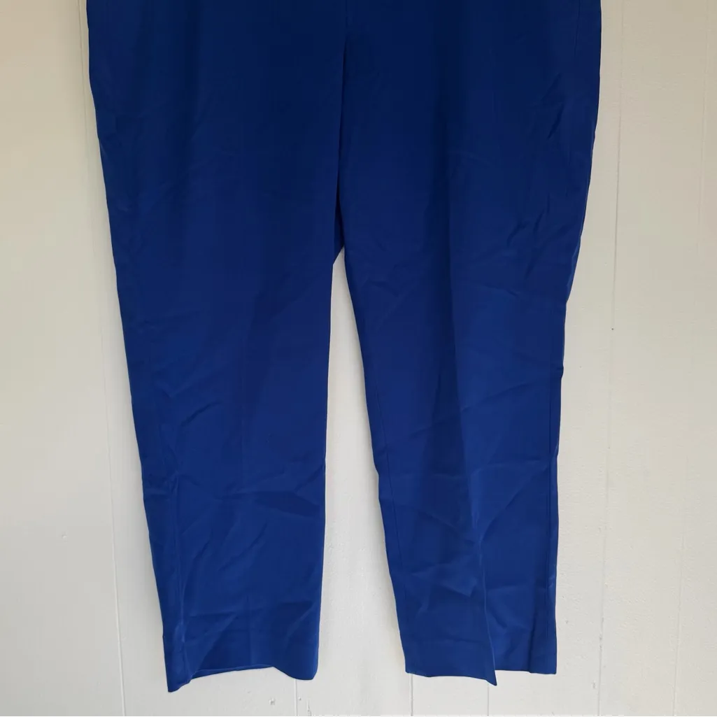 NWT J. CREW FACTORY Kallie High Rise Straight Leg Pants Bright Blue Size 20 - Image 3