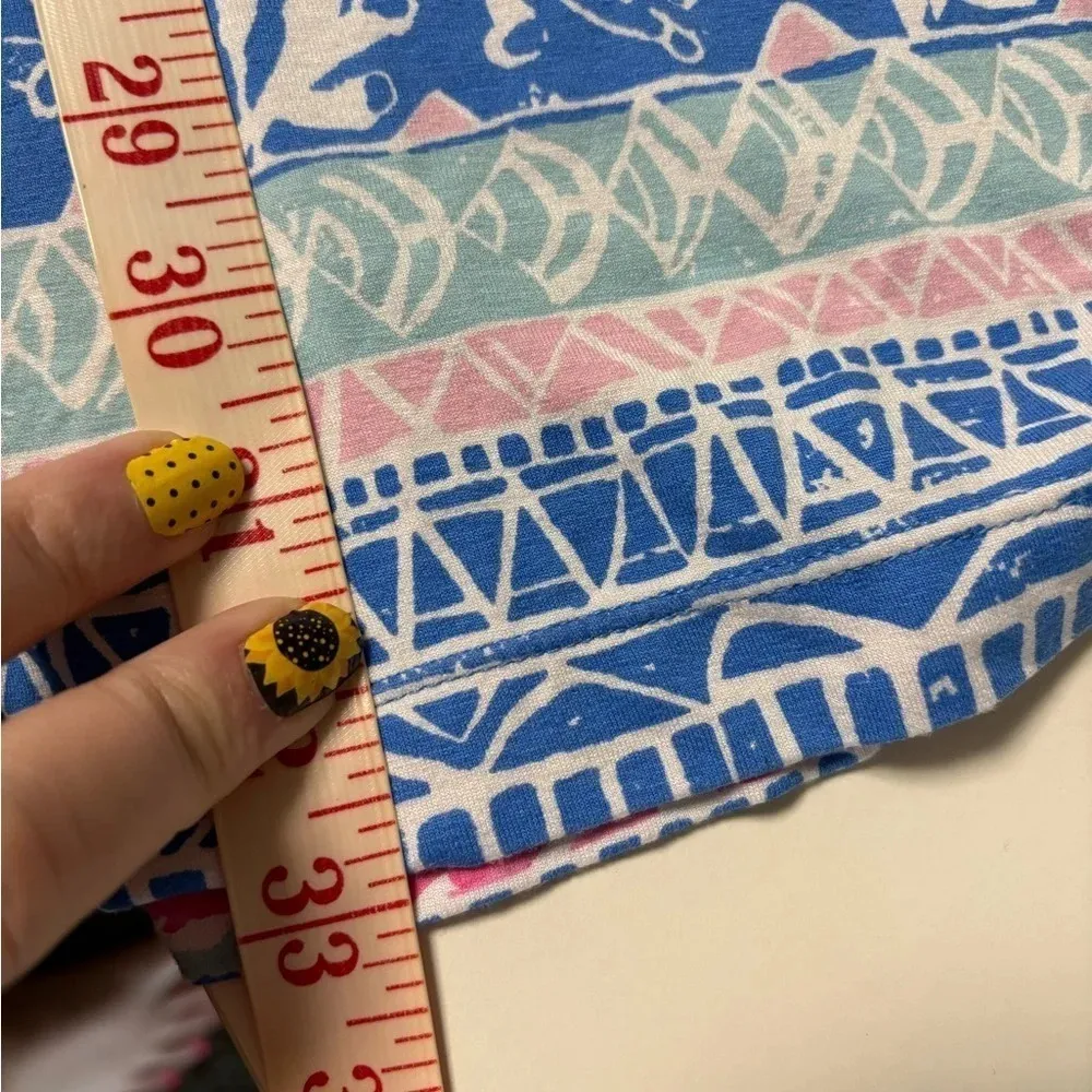 LILLY PULITZER Sophie Dress Seasalt Blue Shell We Dance  3/4 Sleeve Size XS - Image 4