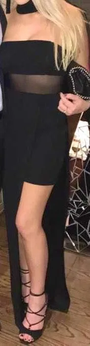 ABS black choker gown - Image 2