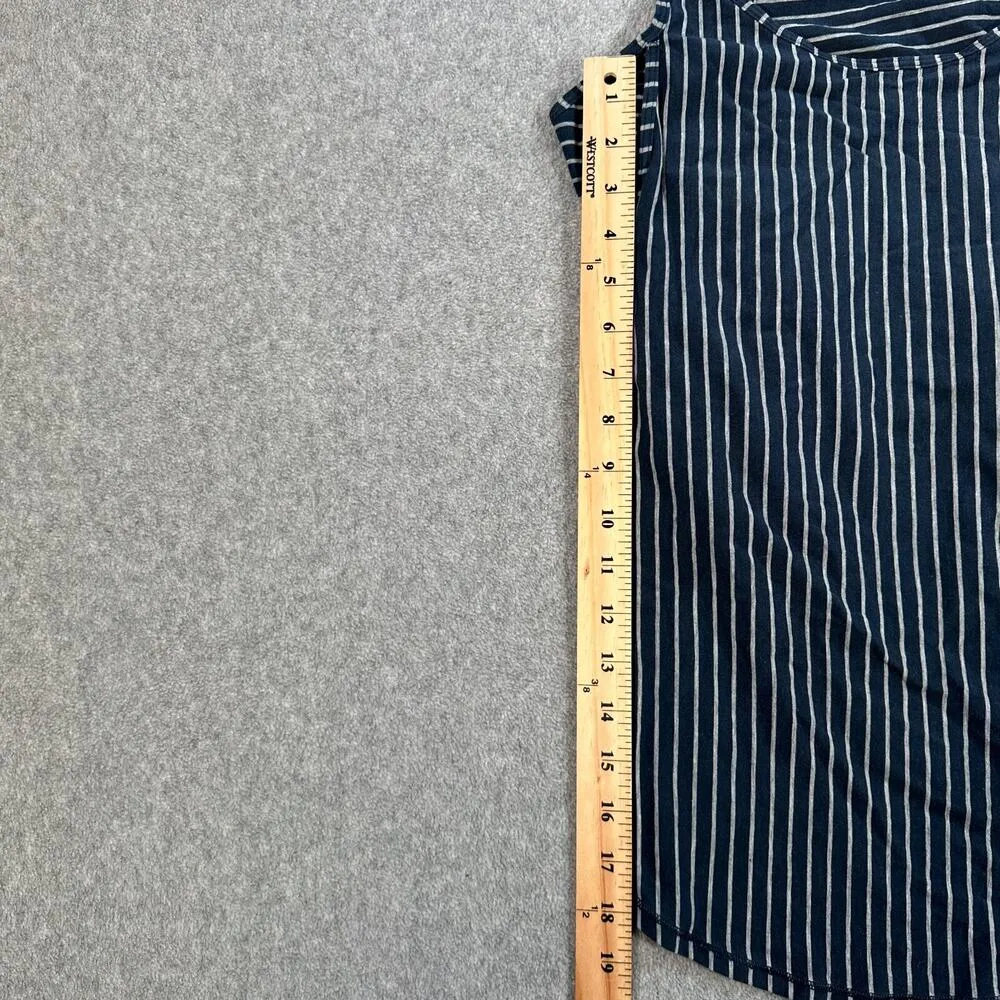 Lululemon Vita Racer Tank Top Small/2/4 Inkwell Gray Stripe Blue Vertical Stripe - Image 4