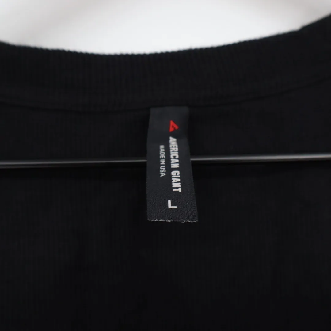 American Giant Womens Black Ribbed Tank Top Size L Cotton Spandex Made USA Size L - Image 3