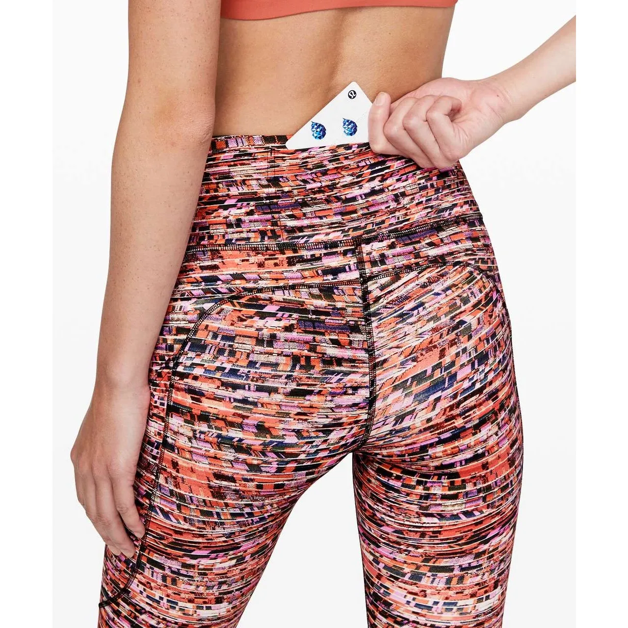 Lululemon Fast and Free Tight II leggings cropped size 6 women’s lycra high rise Pink - Image 2