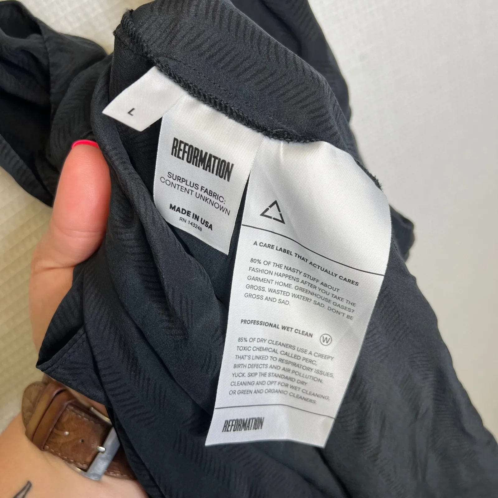 Reformation Large Black Maxi Dress Halter Neck Sleeveless Formal Party‎ Cocktail - Image 11