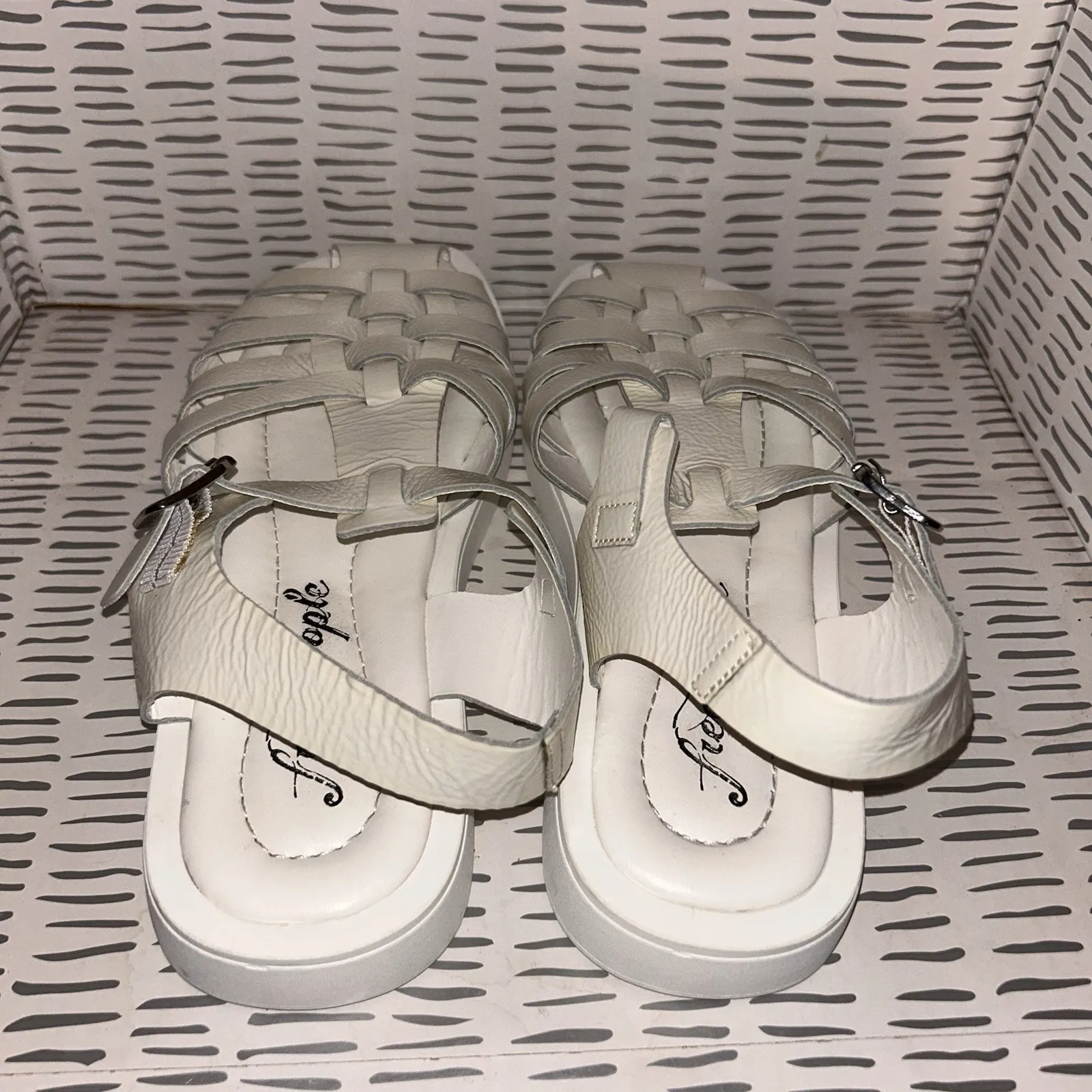 Free‎ People Sandals Finn Leather Fisherman Platform White Women's 8.5/9 EU 39 - Image 5