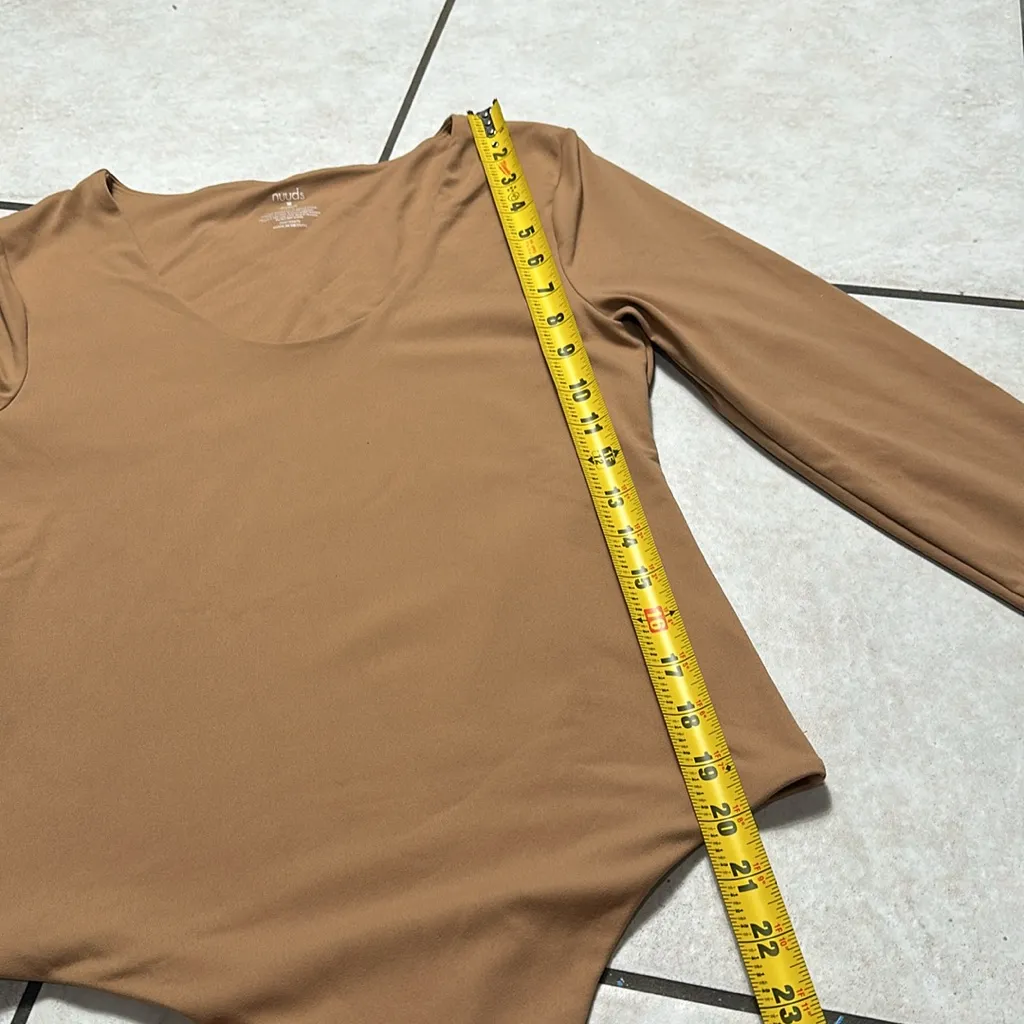 Nuuds‎ Long Sleeve Scoop Neck Bodysuit Size M - Image 8