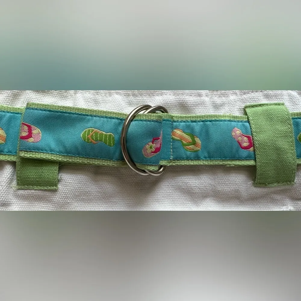 Ladies canvas flip flop belt handbag - Image 3