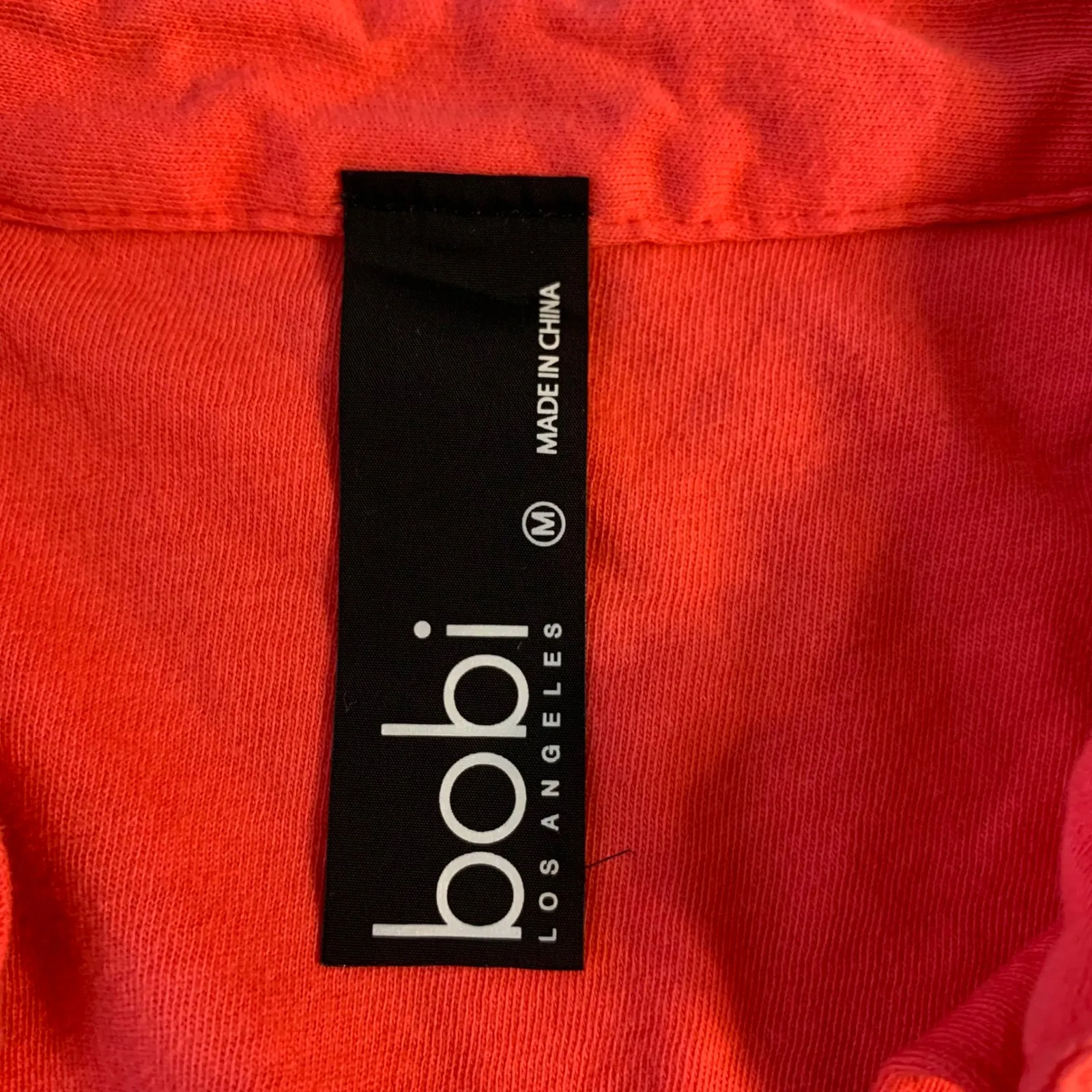 bobi los angeles coral red shirt soft cotton minimalist vibe Womens Medium - Image 3