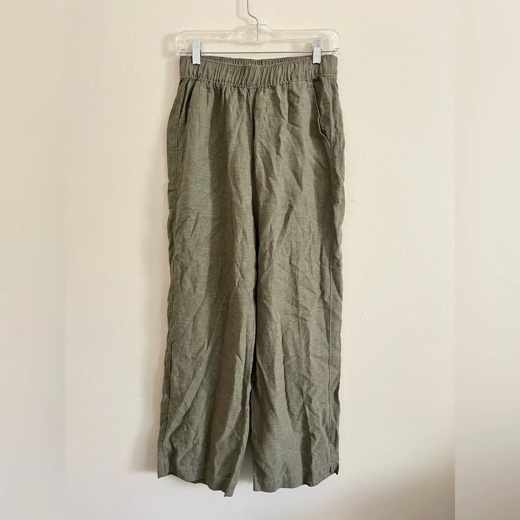 NWT Patagonia Garden Island Pants in Army Green Wide Leg Stretch Size Small - Image 4