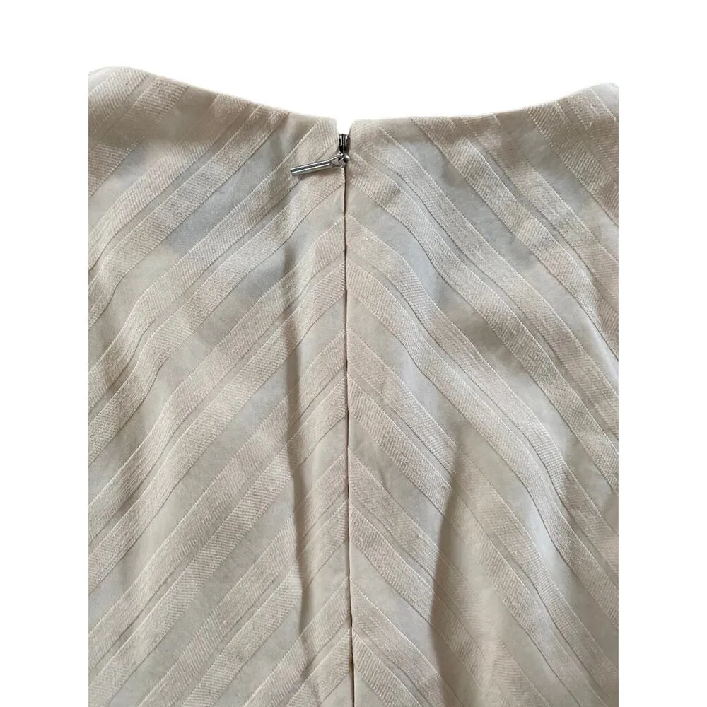 Rebecca Taylor Textured Stripe Peplum Top linen blend in Creme size 6 - Image 7