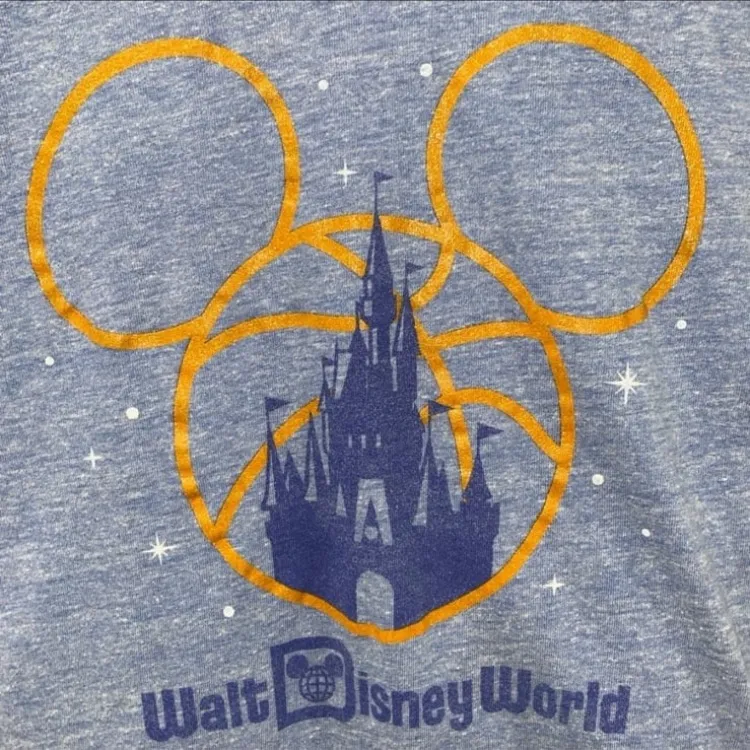 Disney parks x NBA experience Cinderella castle Mickey Mouse basketball shirt S - Image 3