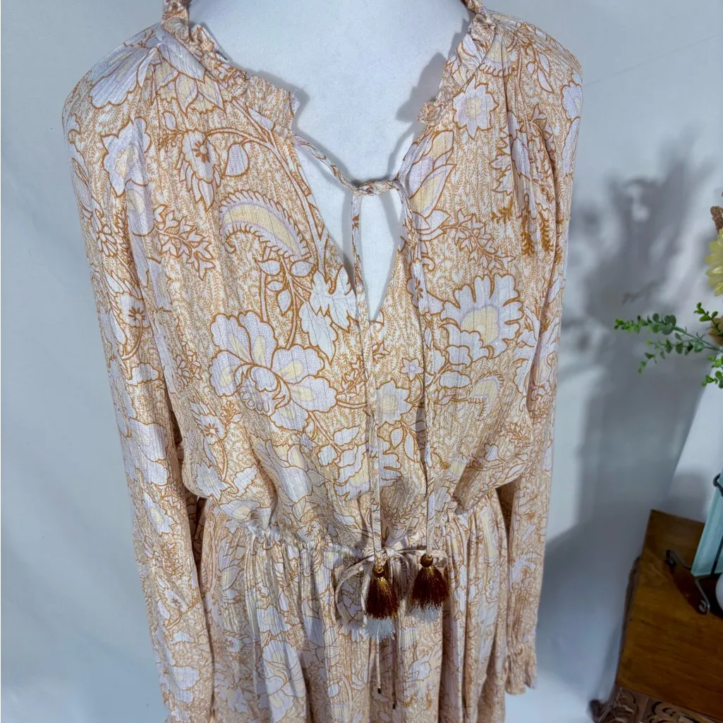 House of Harlow Boho Western Floral Mini Dress Size 
Large 💛 - Image 4