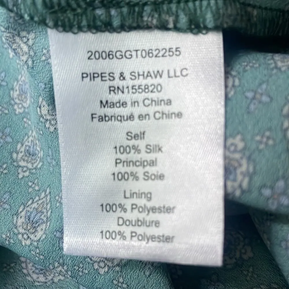 Veronica Beard Mariposa Silk Midi Dress Seagrass Green Multi - Image 14