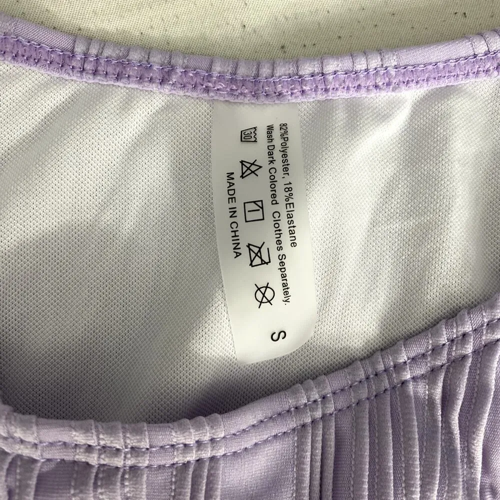 SHEIN Lilac Ribbed Bikini Set | Ring Detail | Cutout Swim | Size S/M - Image 3