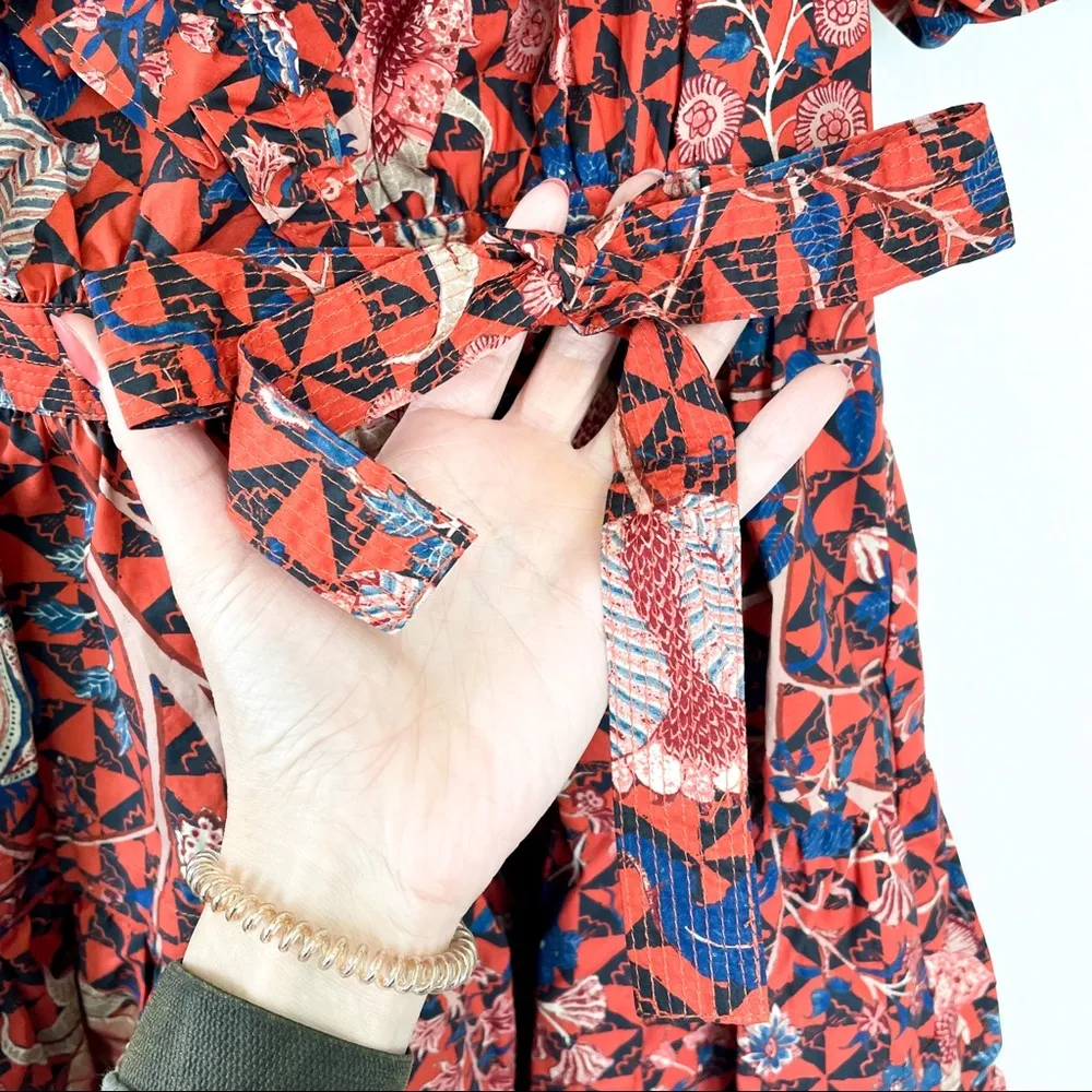 Ulla Johnson Maude Mini Wrap Dress in Hibiscus - Image 7