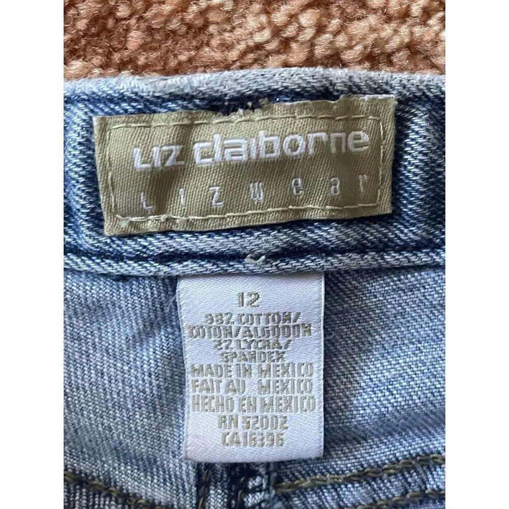 Vintage Liz Claiborne  Cropped Blue Women’s Mom Jeans  Size 12 - Image 3