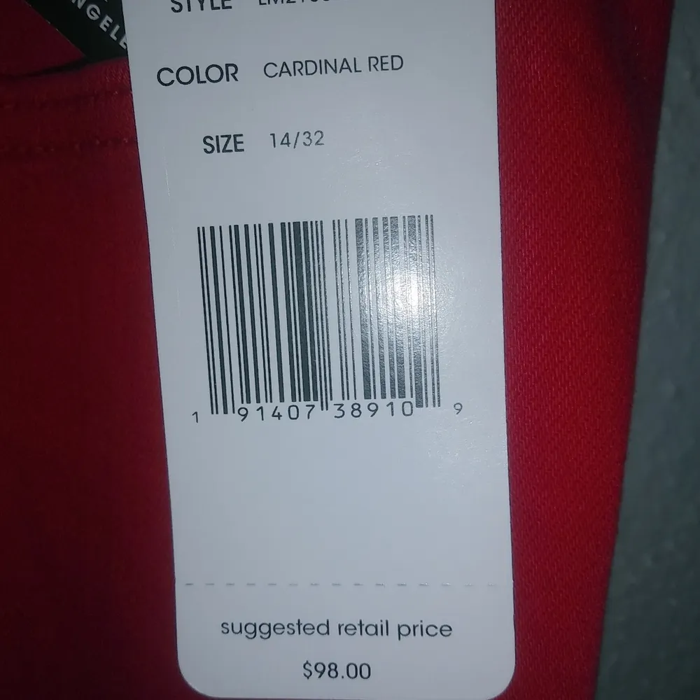 Liverpool Jeans 14 33x28 Abby High Rise Cardinal Red Ankle Skinny Pants - Image 9